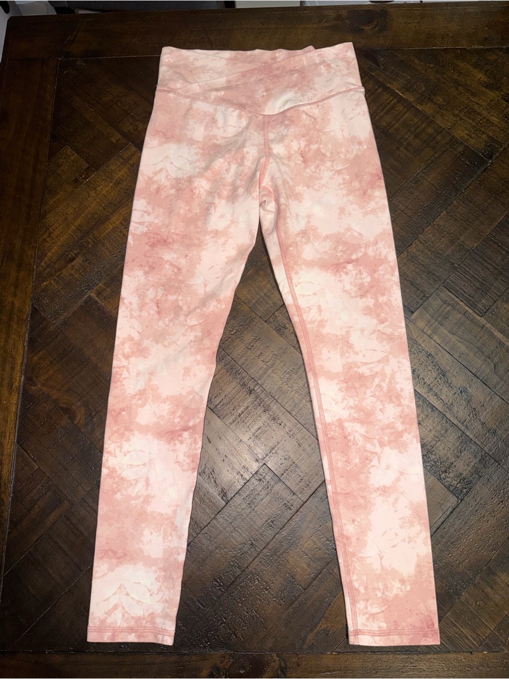Old Navy Pink Marble-Print Active Leggings